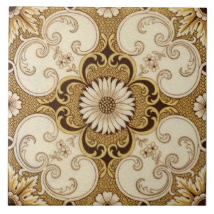 Reproduction Antiek Minton China Victoriaans Tegeltje