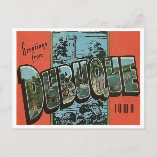  Reproduction Dubuque, Iowa Briefkaart (Voorkant)