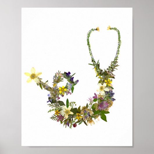 Reproduction geperste Flower Stethoscope Nurse Poster (Voorkant)