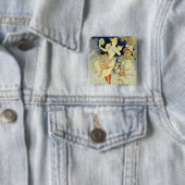 Reproduction of La Danse, 1891 (litho) Vierkante Button 5,1 Cm (In situ)