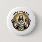 Reps voor Jezus Ronde Button 5,7 Cm (Voorkant)