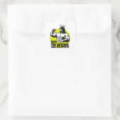 Reps voor Jezus Vierkante Sticker (Tas)