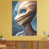 Reptiel Alien Canvas afdrukken (Insitu (Woonkamer))