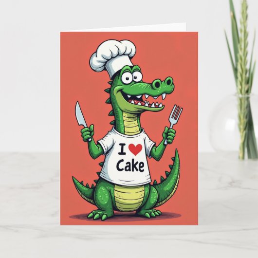 Reptiel Chef Verjaardagskaart Kaart (Voorkant)
