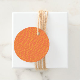 Reptiel Dierenprint Artisan Sinaasappel Kinder Fun Bedankjes Labels