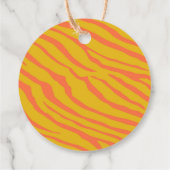 Reptiel Dierenprint Artisan Sinaasappel Kinder Fun Bedankjes Labels (Achterkant)