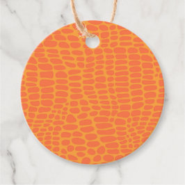 Reptiel Dierenprint Artisan Sinaasappel Kinder Fun Bedankjes Labels