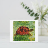 Reptiel Dierschilderij Schildpad Briefkaart (Staand voorkant)