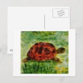 Reptiel Dierschilderij Schildpad Briefkaart (Voorkant / Achterkant)