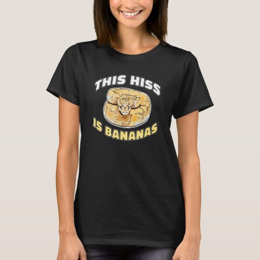 Reptiel Dit is Bananas Ball Python T-shirt (Voorkant)