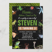 Reptiel en insect Nachtbewerkbare Uitnodiging (Voorkant / Achterkant)