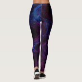 Reptiel geïnspireerde levendige paarse gekko leggi leggings (Achterkant)