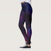 Reptiel geïnspireerde levendige paarse gekko leggi leggings (Links)