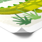 Reptiel gepersonaliseerd verjaardagsfeestje welkom poster (Hoek)