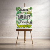 Reptiel gepersonaliseerd verjaardagsfeestje welkom poster