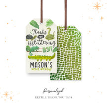 Reptiel Gepersonaliseerde Verjaardag Dank u Labels