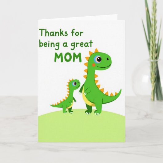 Reptiel Grote Moeder Bedankt Kaart (Voorkant)