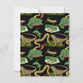 Reptiel, Hagedissen & Amfibieën Kindernaam Bedankkaart (Achterkant)