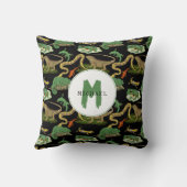 Reptiel, hagedissen en amfibieën Kinder monogram Kussen (Achterkant)