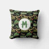 Reptiel, hagedissen en amfibieën Kinder monogram Kussen (Voorkant)