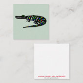 Reptiel - KROKODIL - Wilde dieren - Natuur - Groen Notitiekaartje (Voorkant / Achterkant)