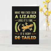 Reptiel Lizard Gecko Animal Reptiles Funny Gift Kaart (Gele Bloem)