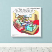 Reptiel Mensen Grappig Rick London Canvas Print (Insitu (Houten vloer))