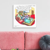 Reptiel Mensen Grappig Rick London Canvas Print (Insitu (Woonkamer))