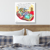 Reptiel Mensen Grappig Rick London Canvas Print (Insitu (Slaapkamer))