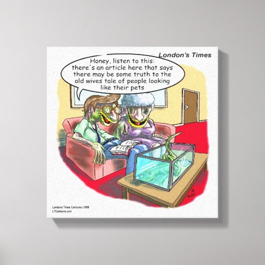 Reptiel Mensen Grappig Rick London Canvas Print (Voorkant)