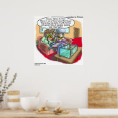 Reptiel Mensen Grappige Cartoon Poster (Keuken)