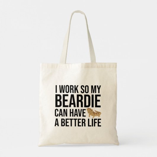 Reptiel Ouder Grappig Werk Quote Tote Bag (Achterkant)