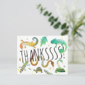 Reptiel Postkaart Feest Dank Je Kaart (Staand voorkant)
