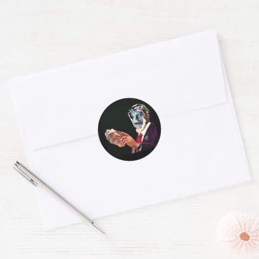 reptiel ronde sticker (Envelop)