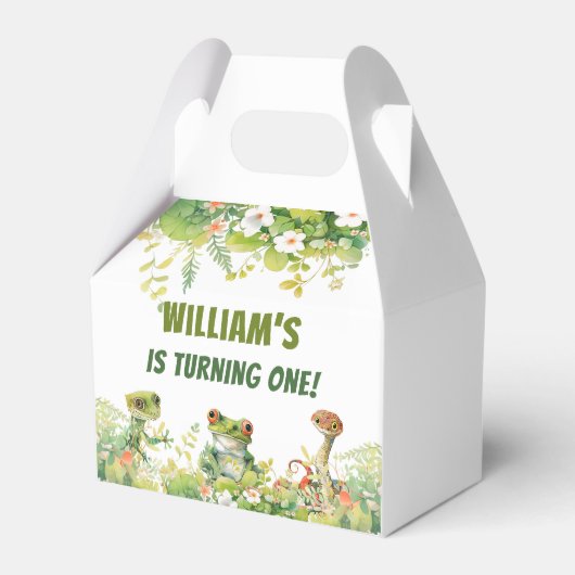 Reptiel Show verjaardagsfeestje Bedankdoosjes (Voorkant Zijde)
