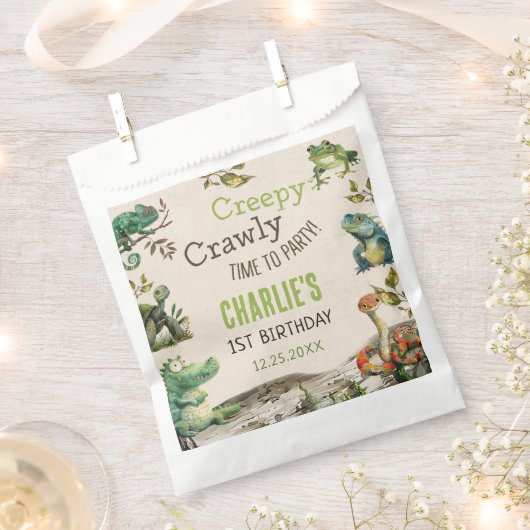 Reptiel Show verjaardagsfeestje Bedankzakje (Geknipt)