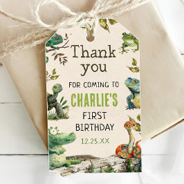 Reptiel Show verjaardagsfeestje Cadeaulabel