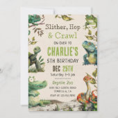 Reptiel Show verjaardagsfeestje Kaart (Voorkant)