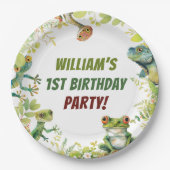 Reptiel Show verjaardagsfeestje Papieren Bordje (Voorkant)