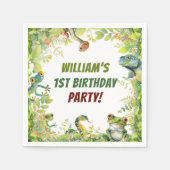 Reptiel Show verjaardagsfeestje Servet (Voorkant)