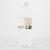 Reptiel Show verjaardagsfeestje Waterfles Etiket (Achterkant)