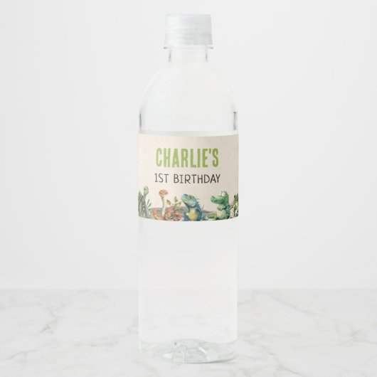 Reptiel Show verjaardagsfeestje Waterfles Etiket (Voorkant)
