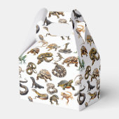 Reptiel Slang Hagedis schildpad Dierenpatroon Bedankdoosjes (Achterkant)