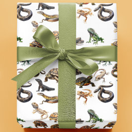 Reptiel Slang Hagedis schildpad Dierenpatroon Cadeaupapier