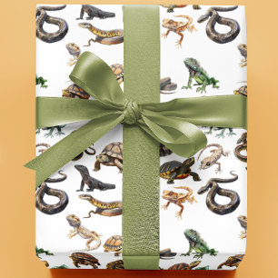Reptiel Slang Hagedis schildpad Dierenpatroon Cadeaupapier