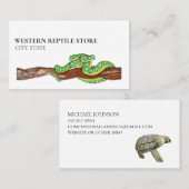 Reptiel Slang Schildpad Python Boa Huisdier Visitekaartje (Voorkant / Achterkant)