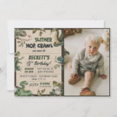 Reptiel thema Kind verjaardagsfeestje foto Kaart (Voorkant)