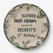 Reptiel thema Kind verjaardagsfeestje Papieren Bordje (Voorkant)