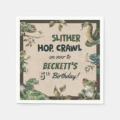 Reptiel thema Kind verjaardagsfeestje Servet (Voorkant)