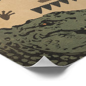 Reptiel Thema Verjaardagsfeestje Welkomstbord Poster (Hoek)